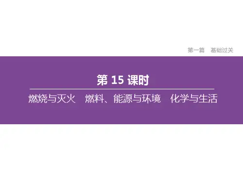 中考化学基础总复习燃烧与灭火燃料能源与环境化学与生活课件