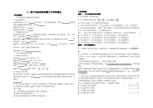 人教版高中物理选择性第4章4.5粒子的波动性和量子力学的建立学案(2)