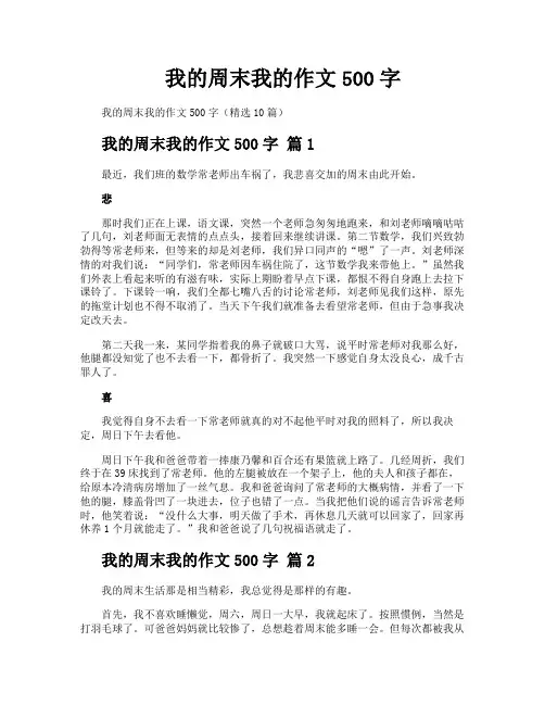 我的周末我的作文500字