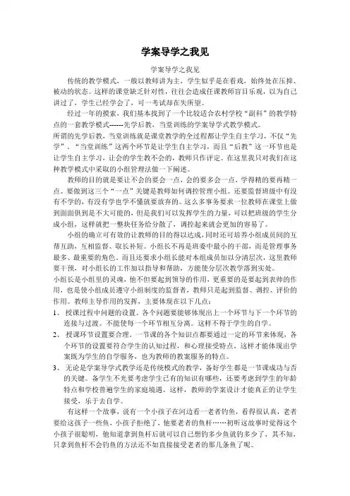 学案导学之我见