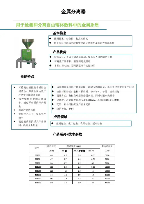 金属分离器 简介- 2017