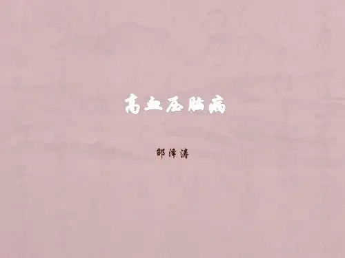 高血压脑病 PPT课件