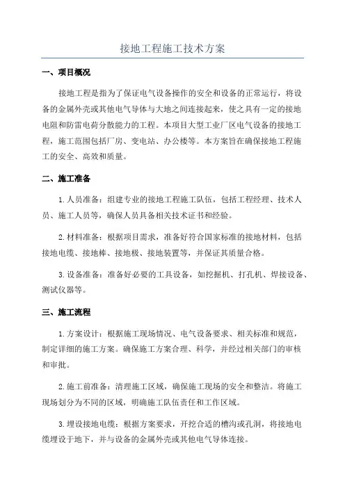 接地工程施工技术方案