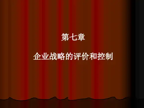 战略评价与控制