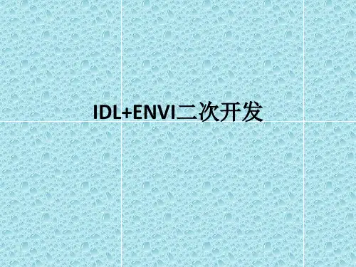 IDL+envi二次开发介绍