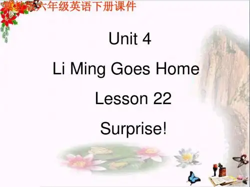 六年级英语下册Lesson22《Surprise》 优秀课件1(新版)冀教版(三起)