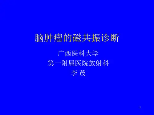 脑肿瘤的磁共振诊断参考PPT