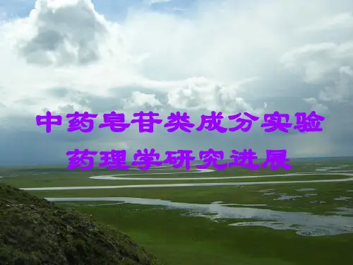 中药皂甘类成分实验药理学研究进展PPT课件