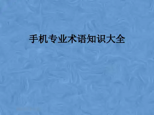 手机专业术语知识大全