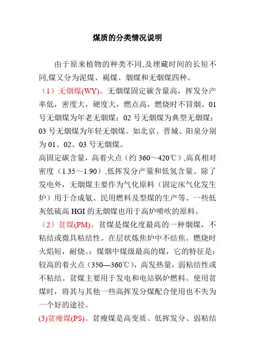 煤质分类