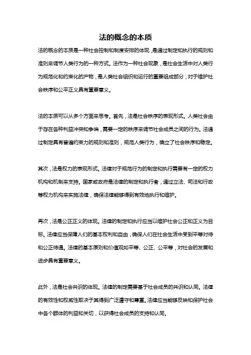 法的概念的本质