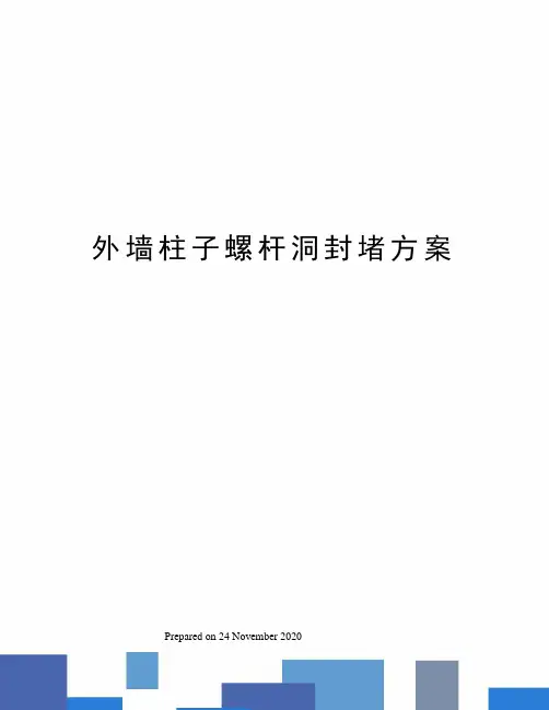 外墙柱子螺杆洞封堵方案