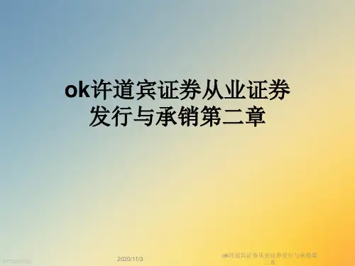 ok许道宾证券从业证券发行与承销第二章