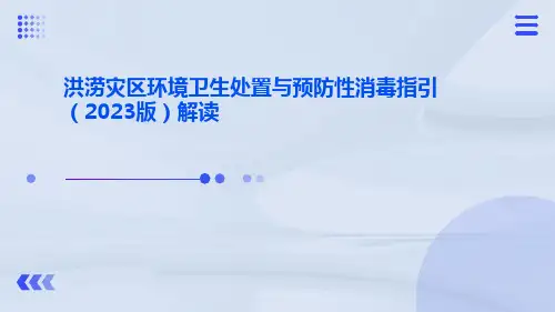 洪涝灾区环境卫生处置与预防性消毒指引(2023版)解读ppt课件