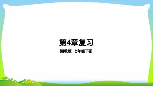 202X湘教版七年级下册数学第4章相交线与平行线复习课件