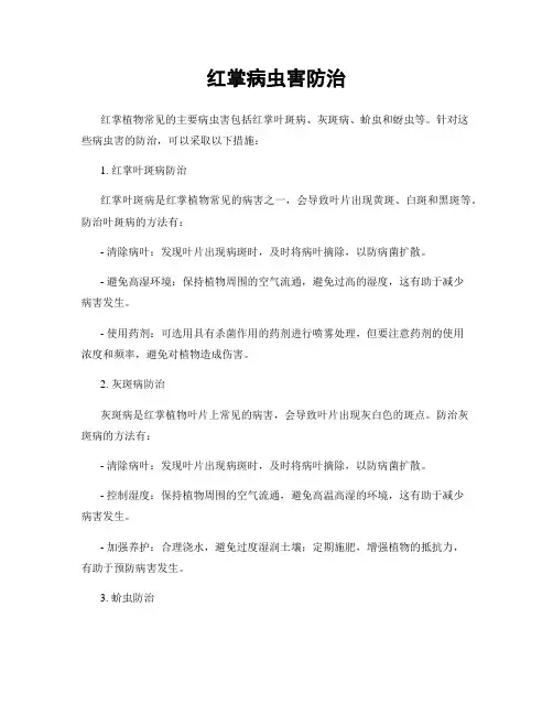 红掌病虫害防治