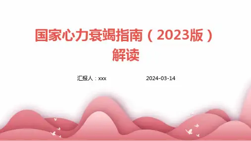 国家心力衰竭指南(2023版)解读PPT课件