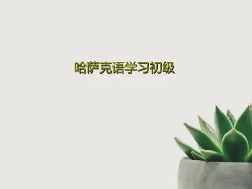 哈萨克语学习初级共104页