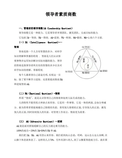 管理心理学-领导商数