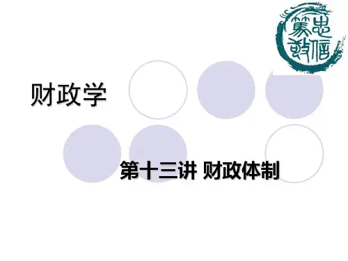 财政体制
