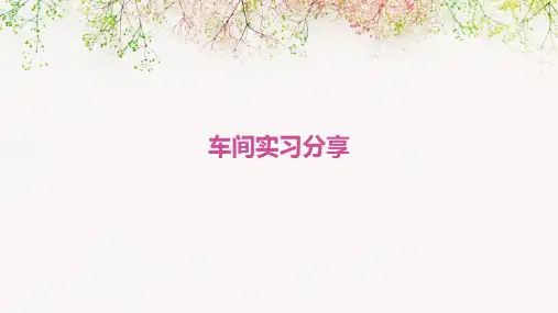 车间实习分享PPT