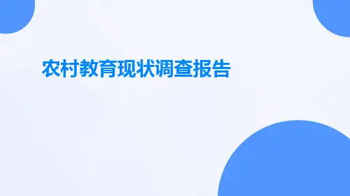 农村教育现状调查报告