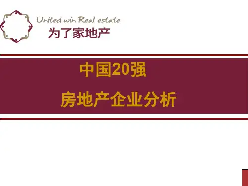 中国房地产20强PPT资料24页