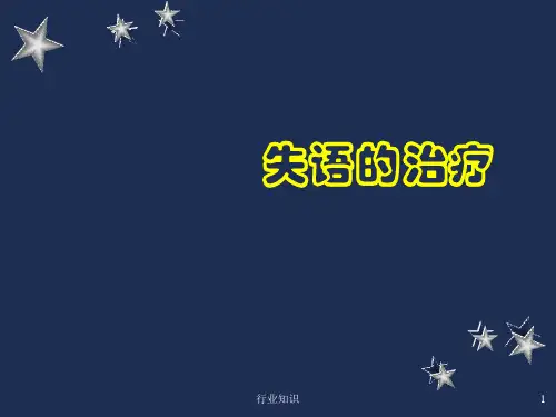 失语症的康复治疗[专家资料]