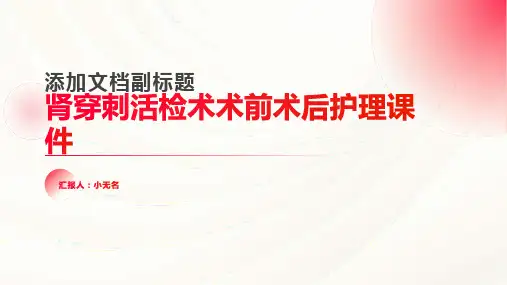 肾穿刺活检术术前术后护理课件