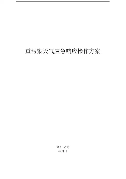 一厂一策操作方案-样本-钢铁..