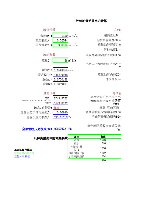连续油管钻井水力计算(中文版)