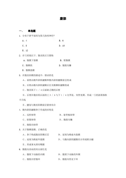腹部习题