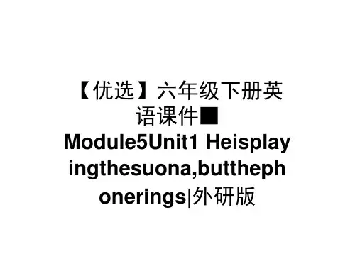 【优选】六年级下册英语课件-Module5Unit1Heisplayingthesuona,butt