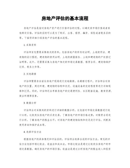 房地产评估的基本流程