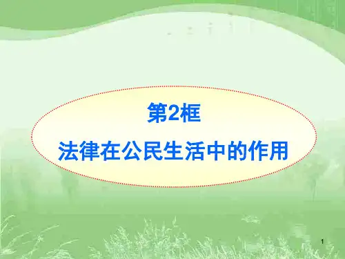 法律的作用PPT课件