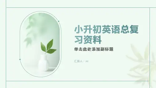小升初英语总复习资料