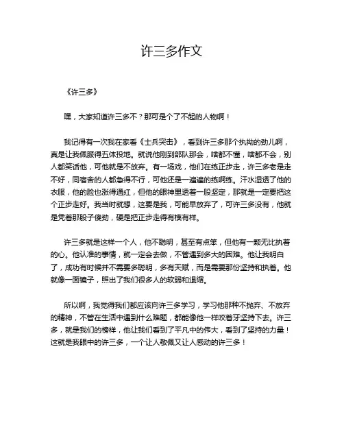 许三多作文