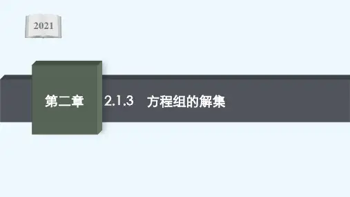 2021_2022学年新教材高中数学第二章等式与不等式2.1.3方程组的解集课件新人教B版必修第一册