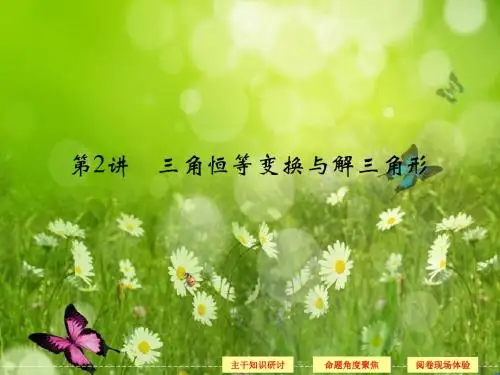 高考数学(理)二轮复习专题突破课件：1-3-2三角恒等变换与解三角形