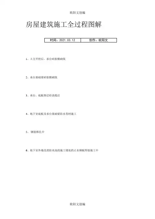 房屋建筑施工全过程图解(图片,非常直观)之欧阳文创编