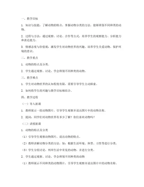 教师教学竞赛教案模板及范文