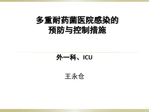 多重耐药菌的药物治疗PPT课件