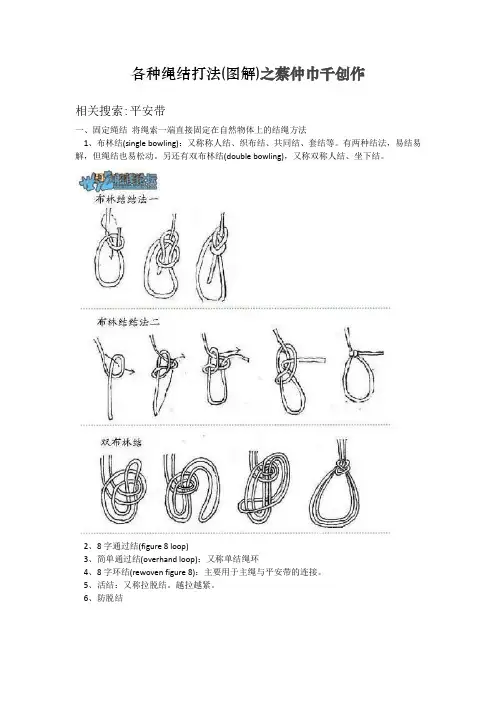 各种绳结打法(图解)