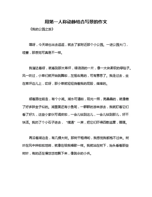 用第一人称动静结合写景的作文