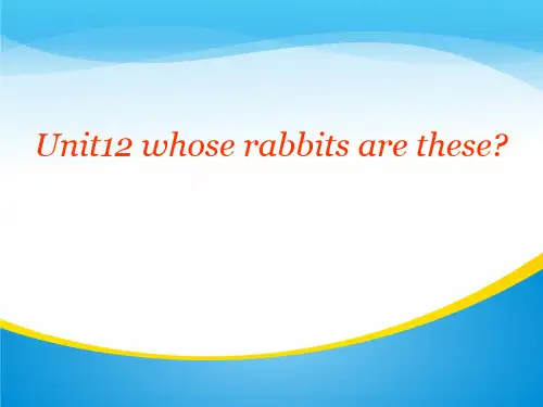 《Whose rabbits are these》PPT【精品推荐课件】
