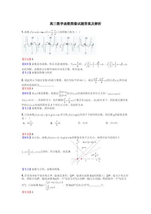 高三数学函数图像试题答案及解析
