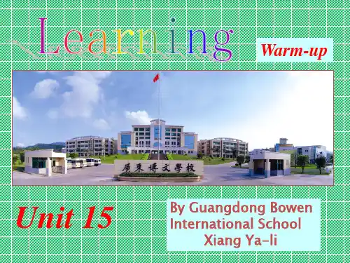 北师英语必修五Unit15LearningWarm-up教学课件