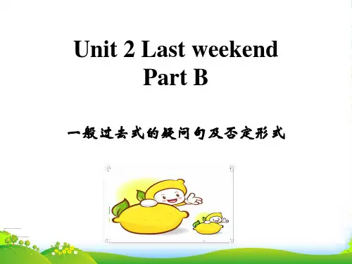 人教版六年级英语下册Unit2LastweekendPartB课件