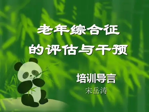 老年综合评估ppt