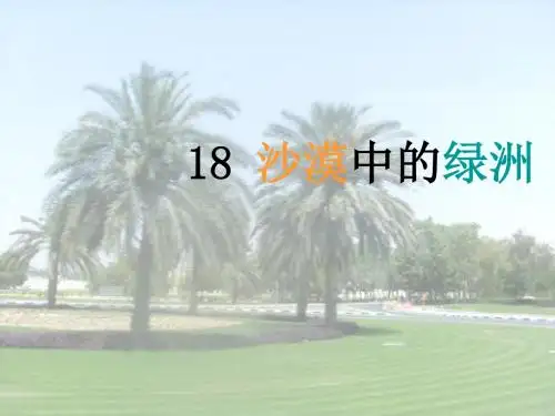 四年级语文下册18沙漠中的绿洲课件1苏教版